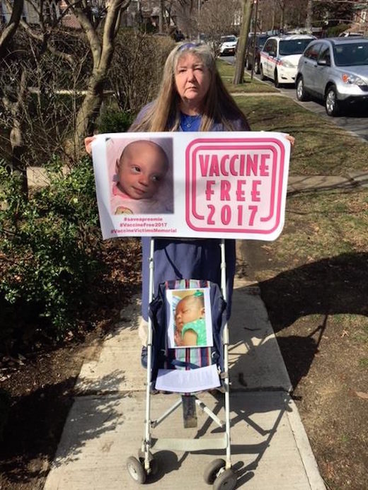 vaccine protester
