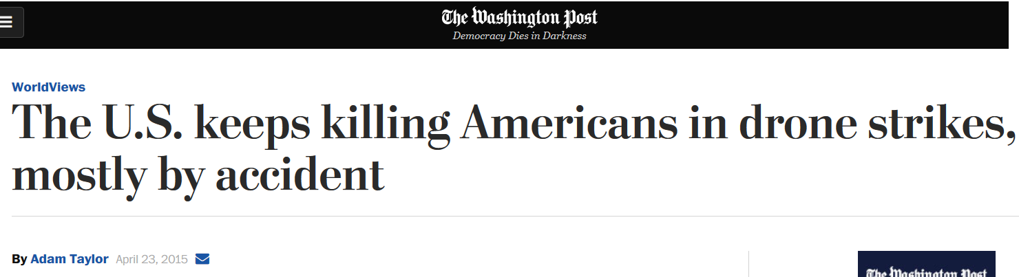 Click to enlarge washington post drone strikes headline screenshot