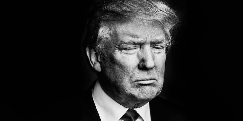 trump picture black and white