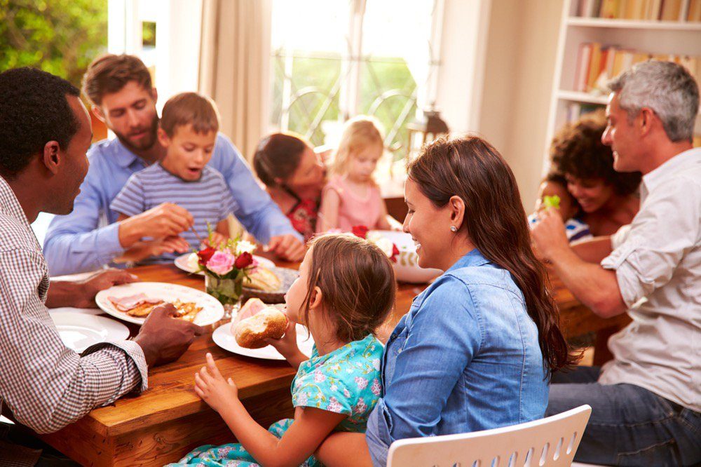 Click to enlarge Family dinner