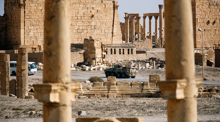ruins in the historic city of Palmyra