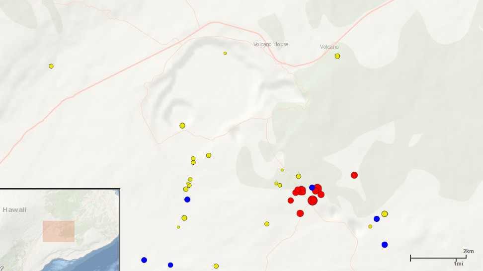 Kilauea quake swarm