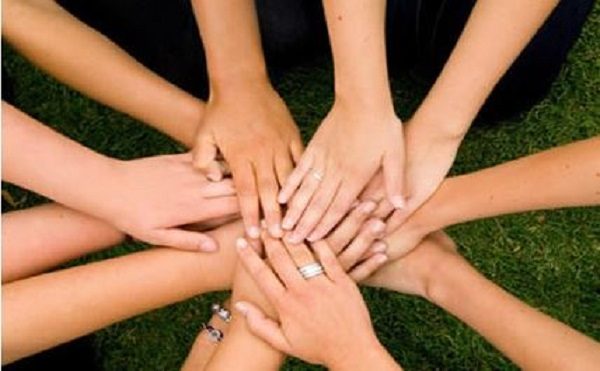 joined hands