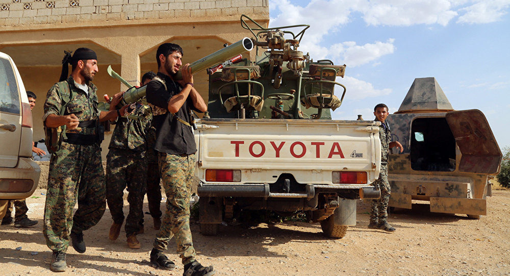 US backed Kurdish fighters