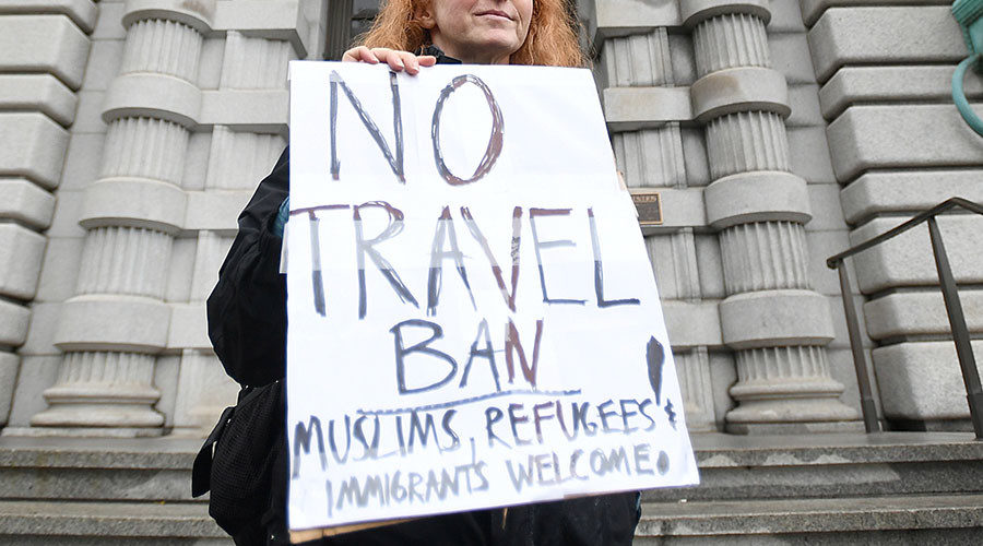 Travel ban protestor