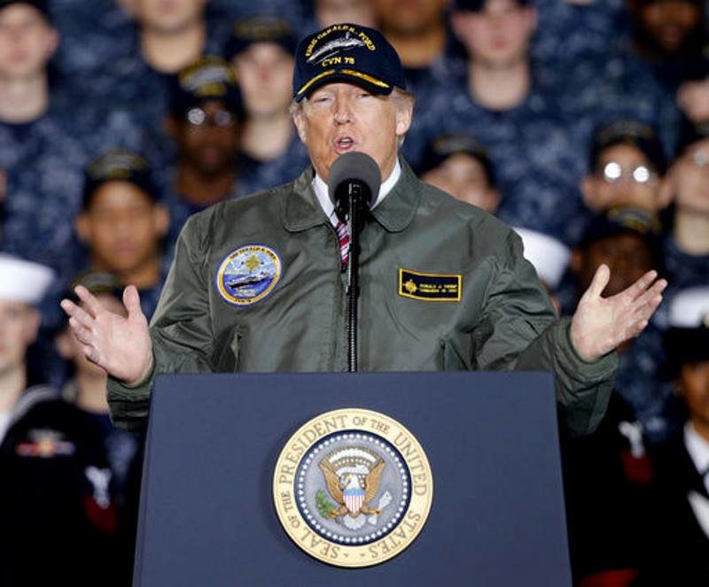 Trump addresses navy