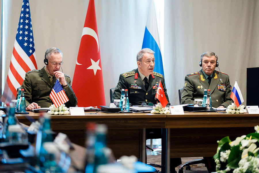 Joseph Dunford Jr., Hulusi Akar, Valery Gerasimov