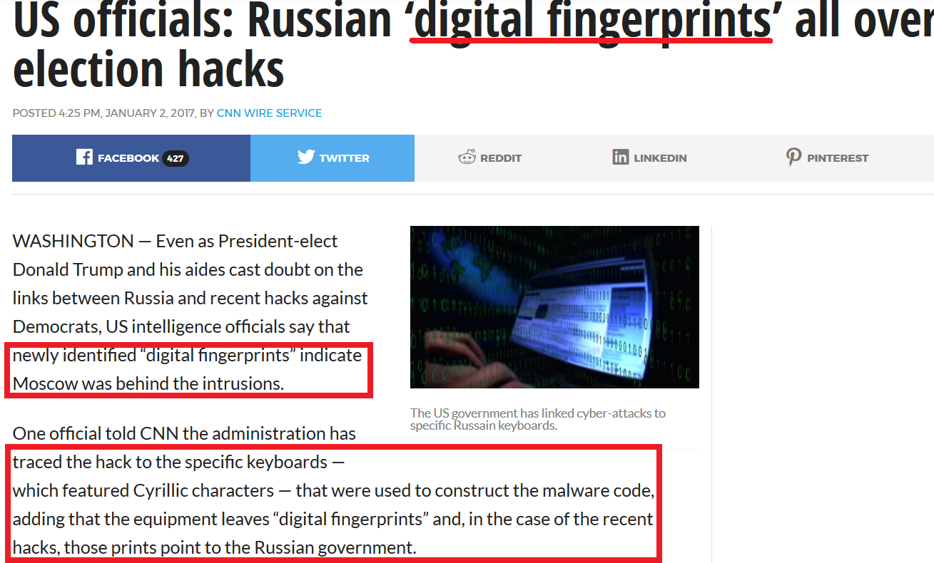 Click to enlarge russian hack digital fingerprints