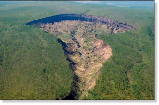 Batagaika Crater in eastern Siberia 