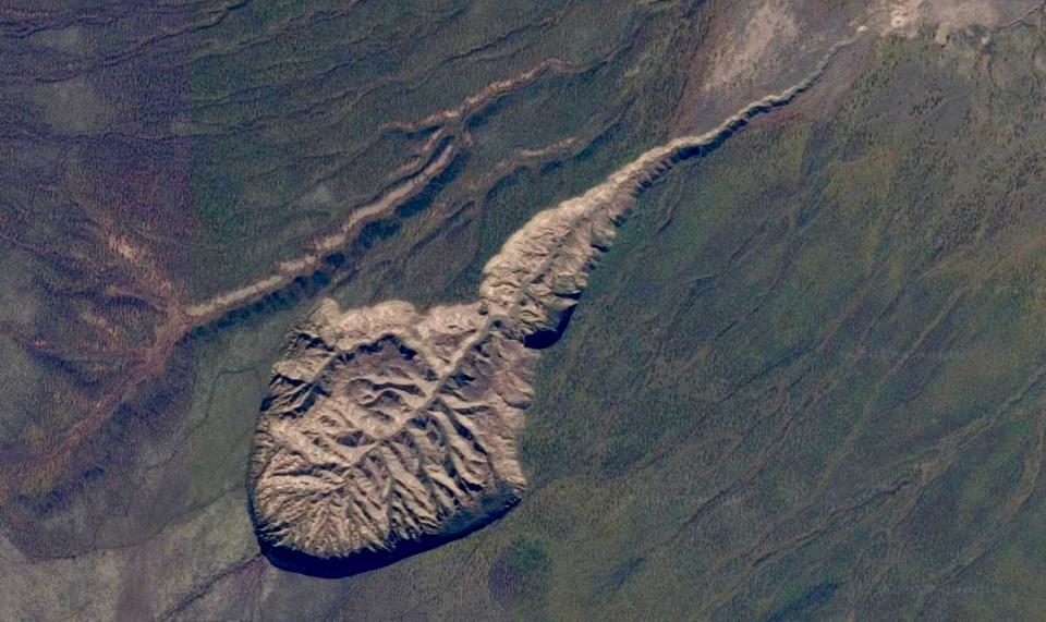 The Batagaika Crater in eastern Siberia is a result of recent permafrost melting