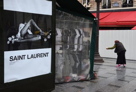 degrading fashion poster Saint Laurent