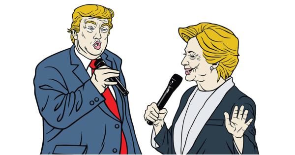trump hillary cartoon