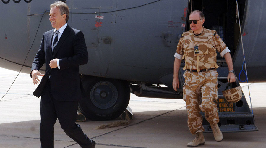 Tony Blair arrives in Baghdad