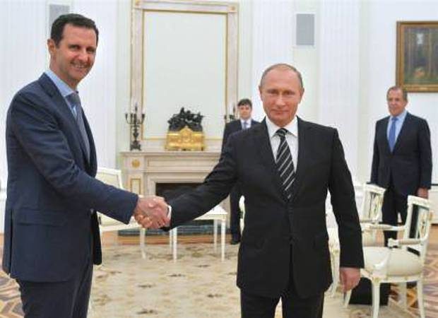 President Bashar  al-Assad and President Vladimir Putin