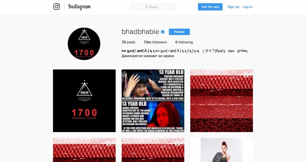 instagram bhadbhabie