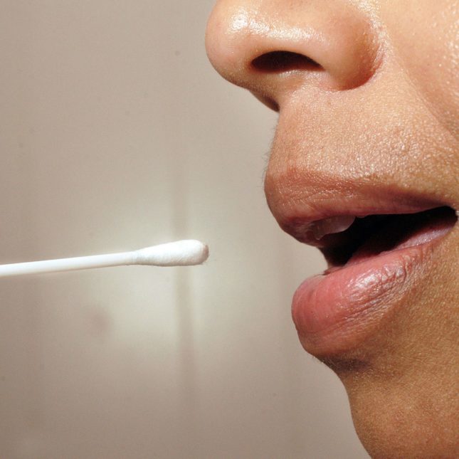 Genetic testing swab