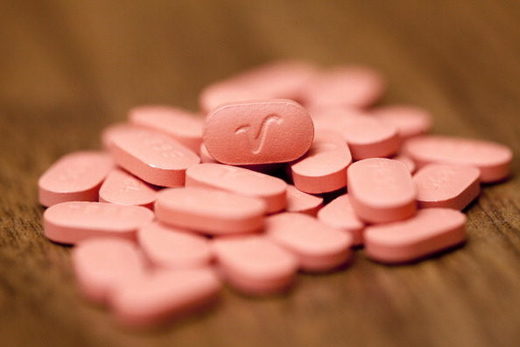 Tablets of the generic antipsychotic drug Risperidone, used to treat schizophrenia