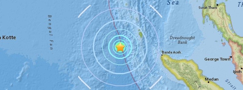 Nicobar Islands earthquake map