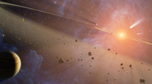 Asteroids in space