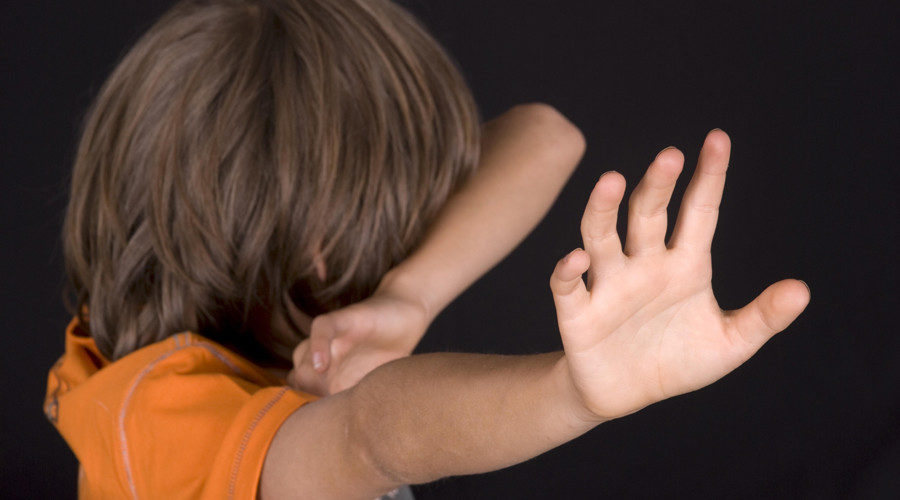 child turning away