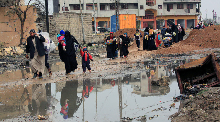 Civilians fled Mosul