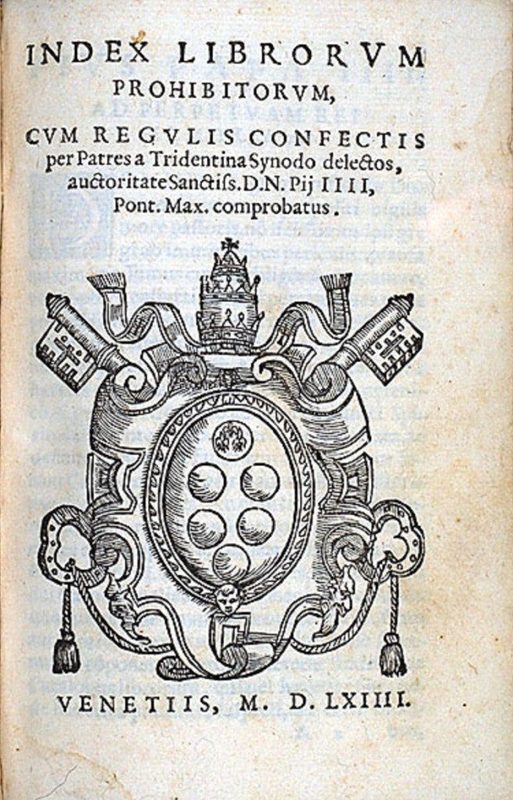 Click to enlarge Index Librorum Prohibitorum
