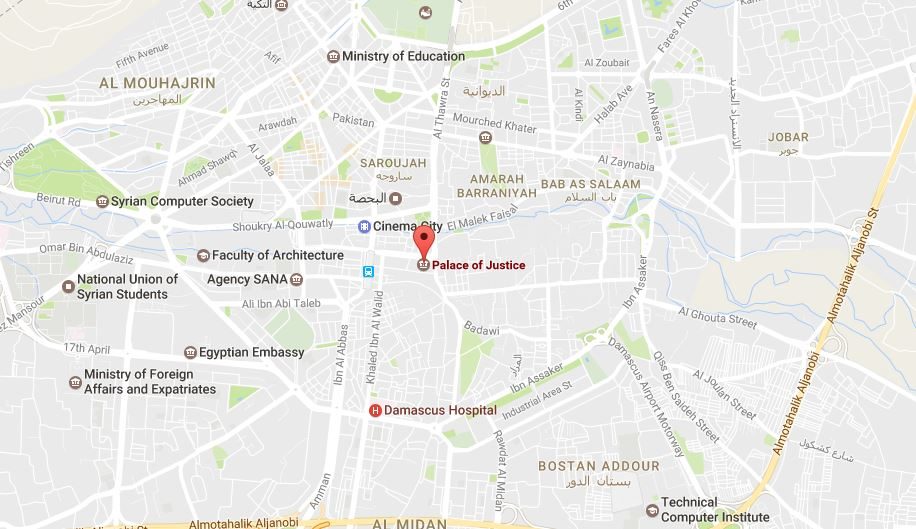 Click to enlarge Map of Damascus