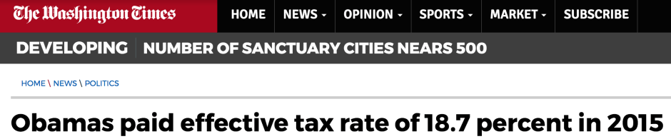 Click to enlarge Obama taxes headline