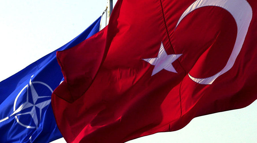 Click to enlarge Turkey and NATO flags