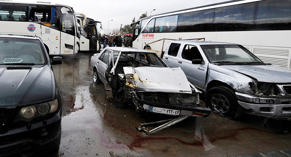 Terror attacks Syria car crash bomb