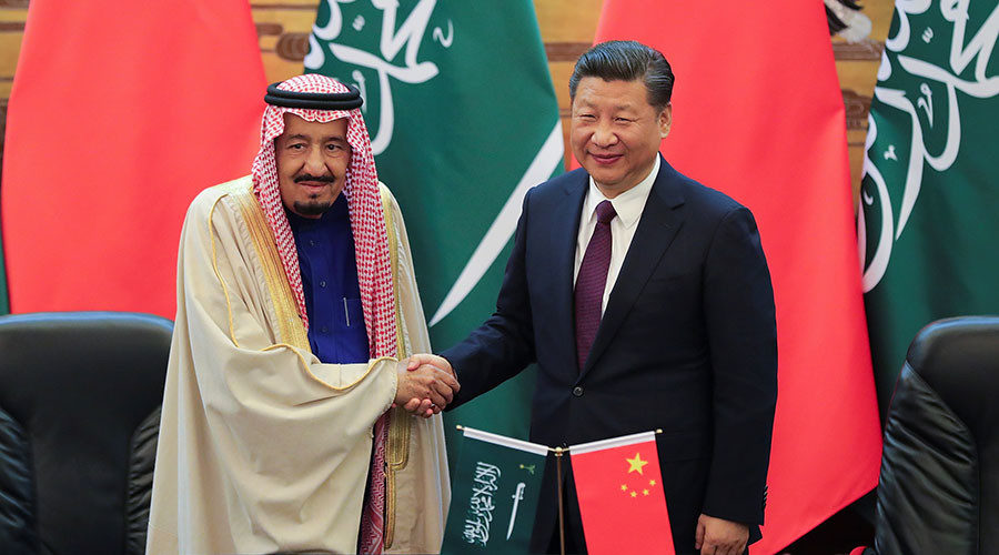 Xi Jinping and Salman bin Abdulaziz Al-Saud
