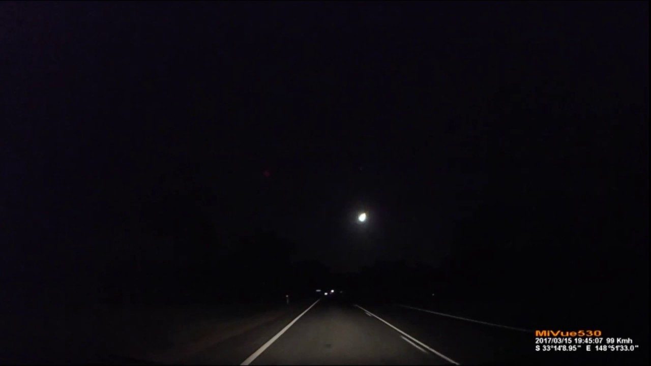 The meteor is spotted by a motorists travelling on the Escort Way.