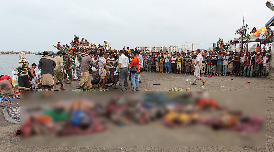 Bodies of Somali refugees, killed