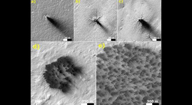 'spiders' on Mars