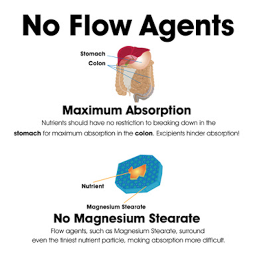 magnesium stearate, fillers supplements