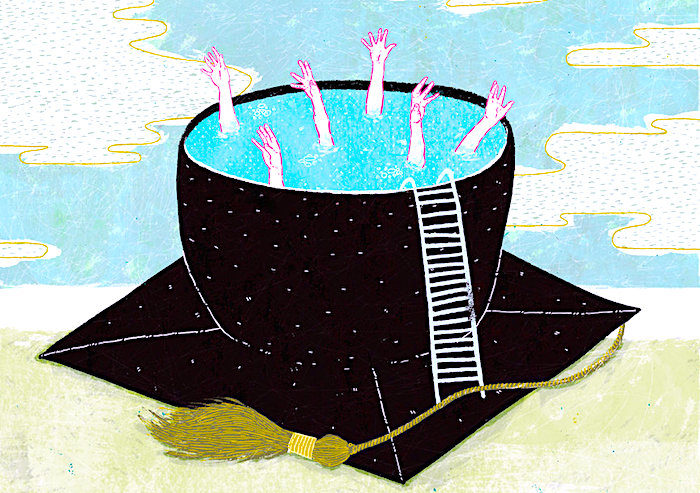 graduation cap drowning