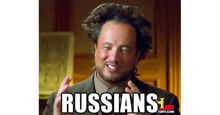 ancient aliens guy saying russians meme