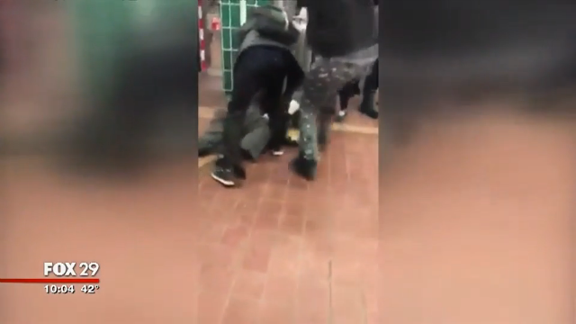 teen brawl philadelphia subway septa