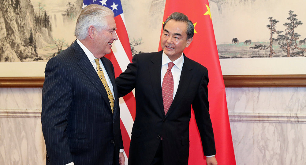 Rex Tillerson and Wang Yi