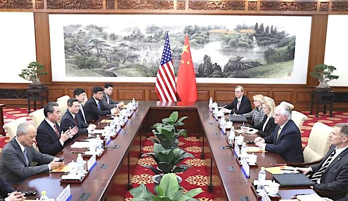 China meets Tillerson