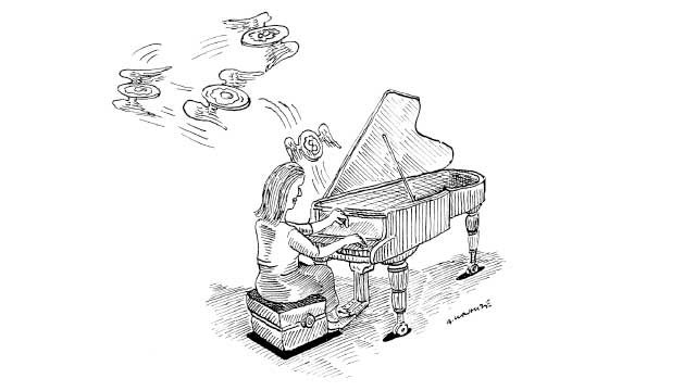 piano cartoon