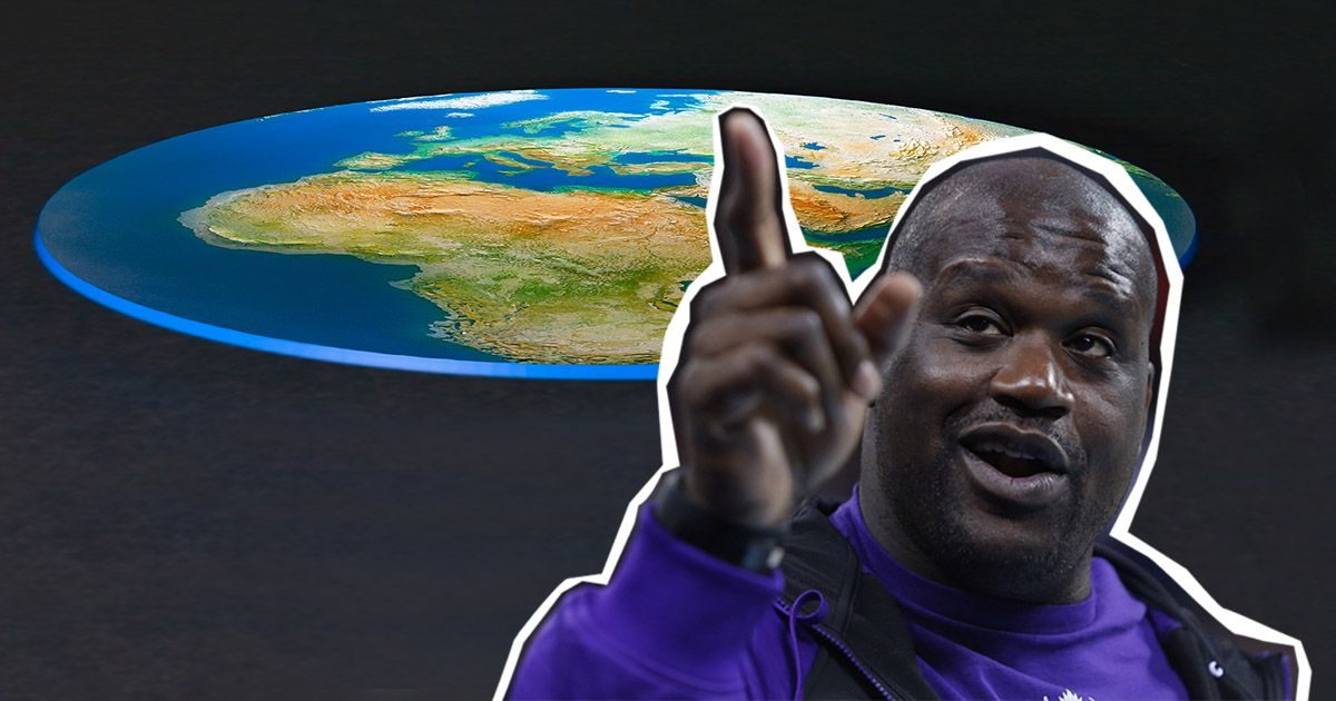 Click to enlarge Flat earther Shaquille O’Neal