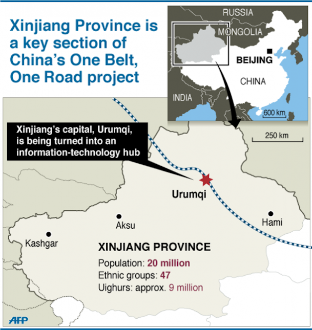 Map xinjiang province