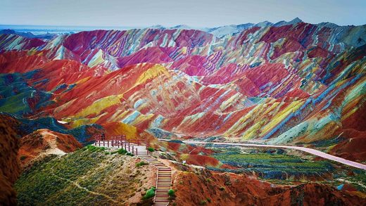 Click to enlarge Zhangye Danxia Landform Geological Park in Gansu Province, China