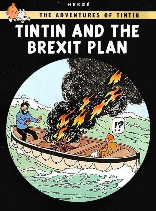 Brexit Tintin comic cartoon