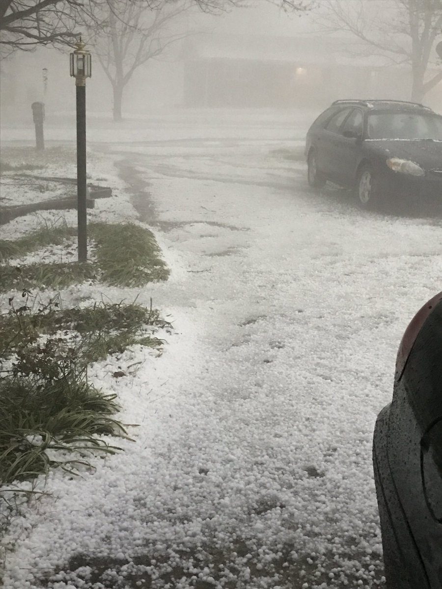 Click to enlarge hail on ground