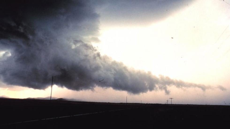 Wall cloud with tail