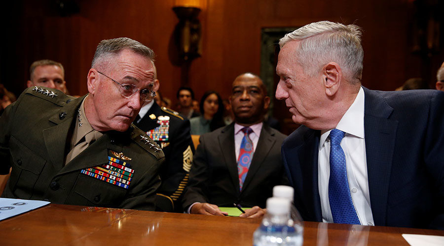 Joseph DUnford James Mattis Joint Chiefs of Staff Defense Secretary