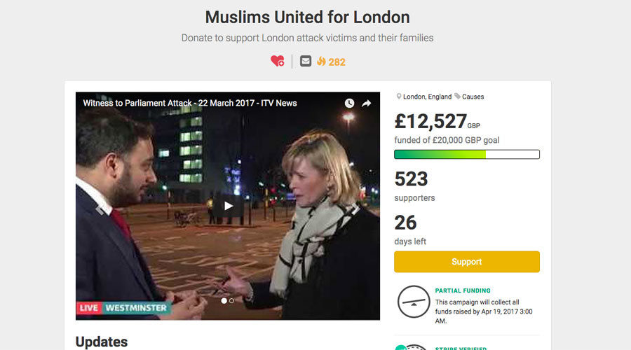  muslim fundraiser london attack victims