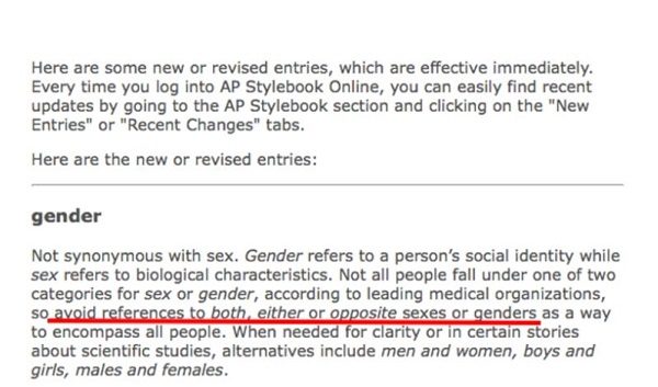 AP gender pronouns